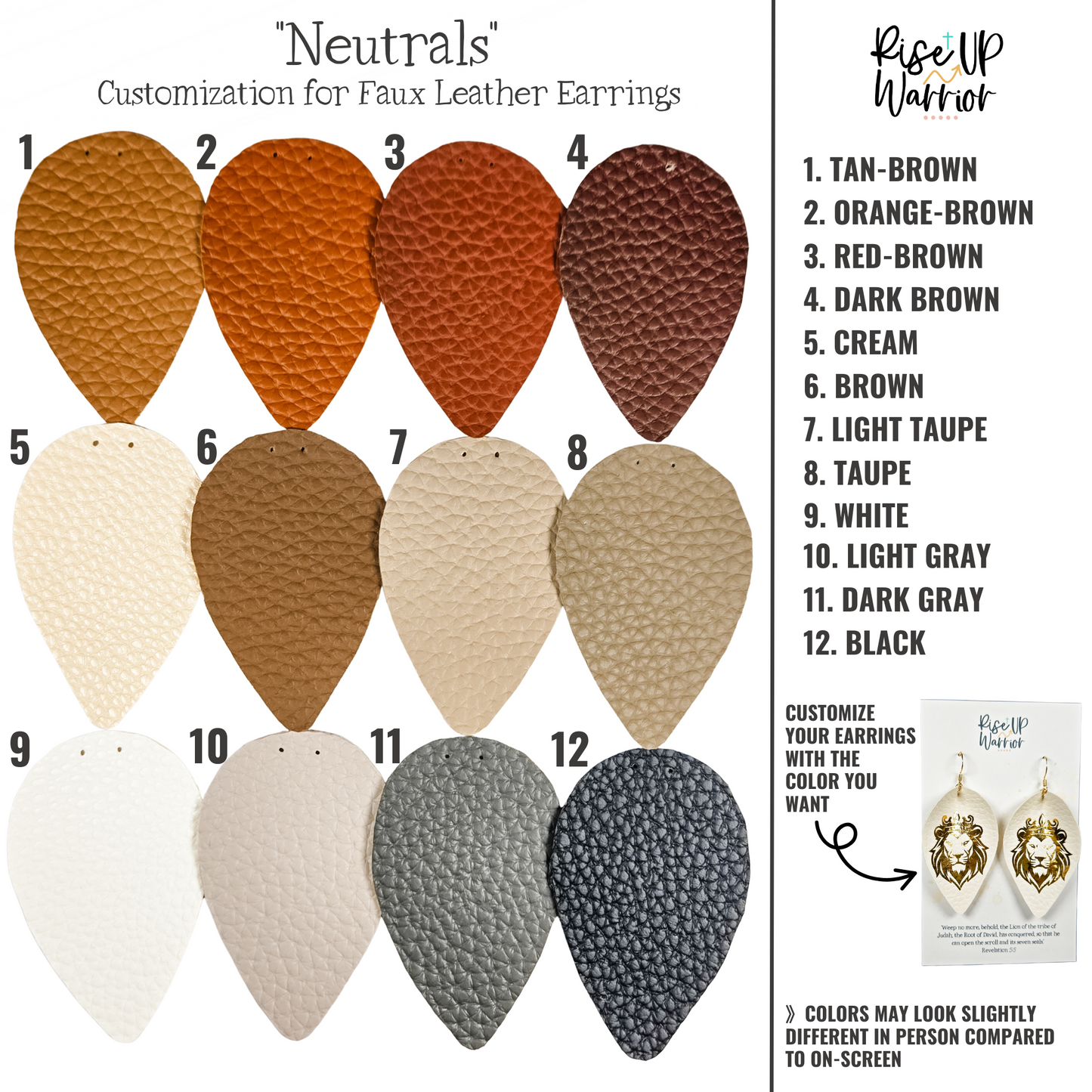 New Creation Custom Color Leaf Earrings