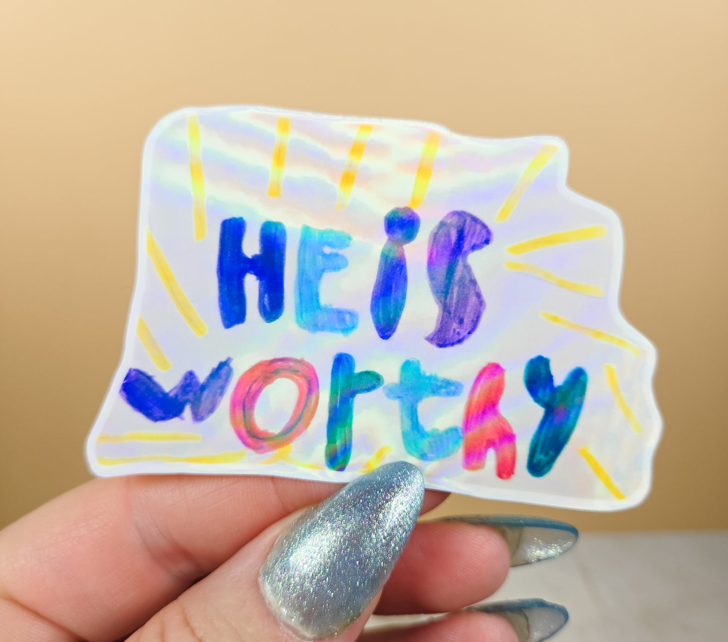 Kid's He is Worthy Sticker