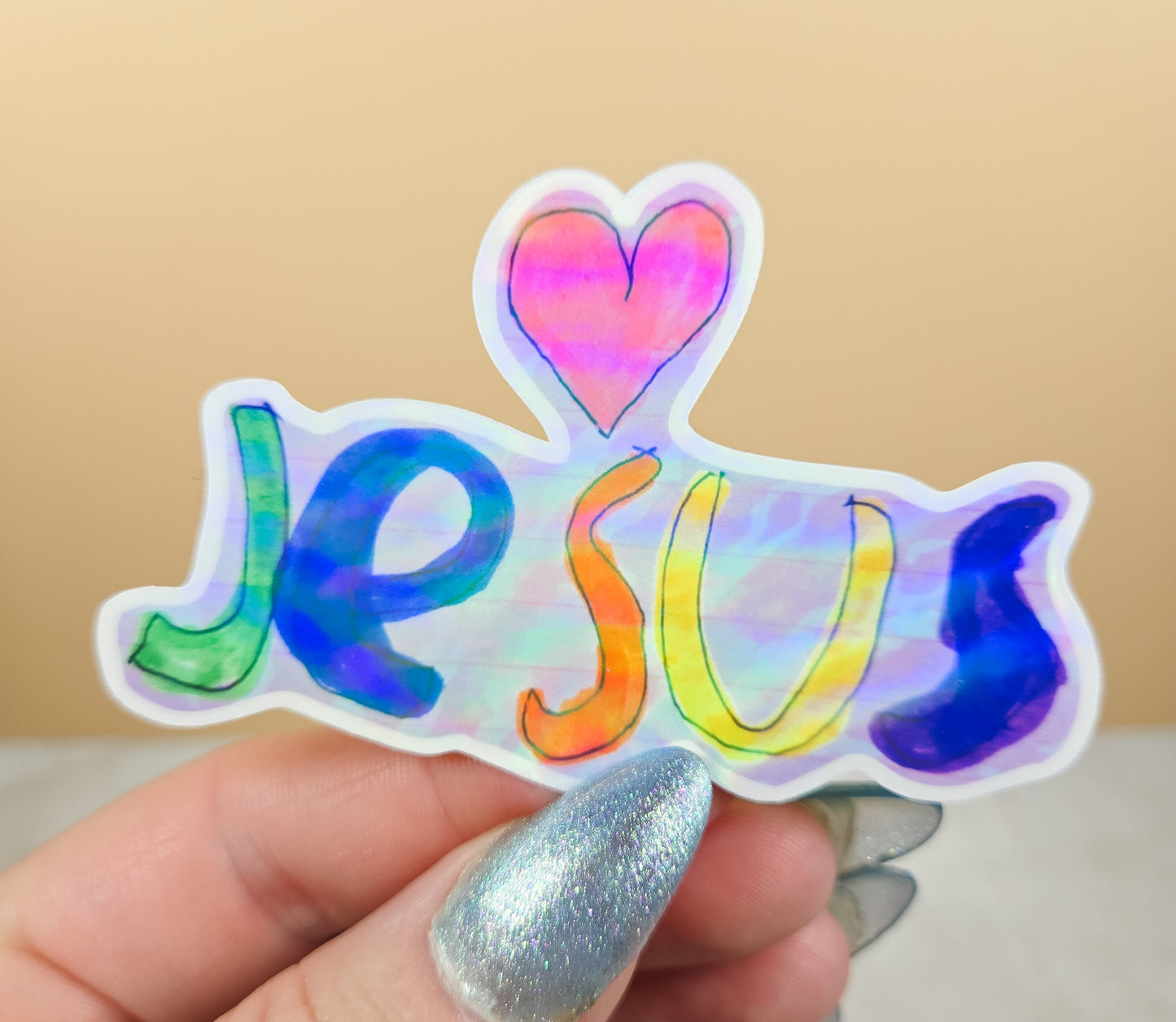 Kid's Heart of Jesus Sticker
