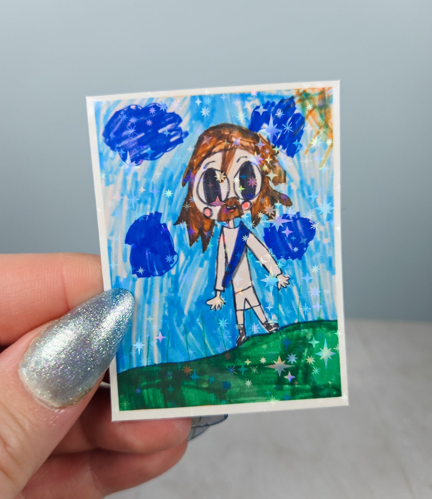 Kid's Happy Jesus Sticker