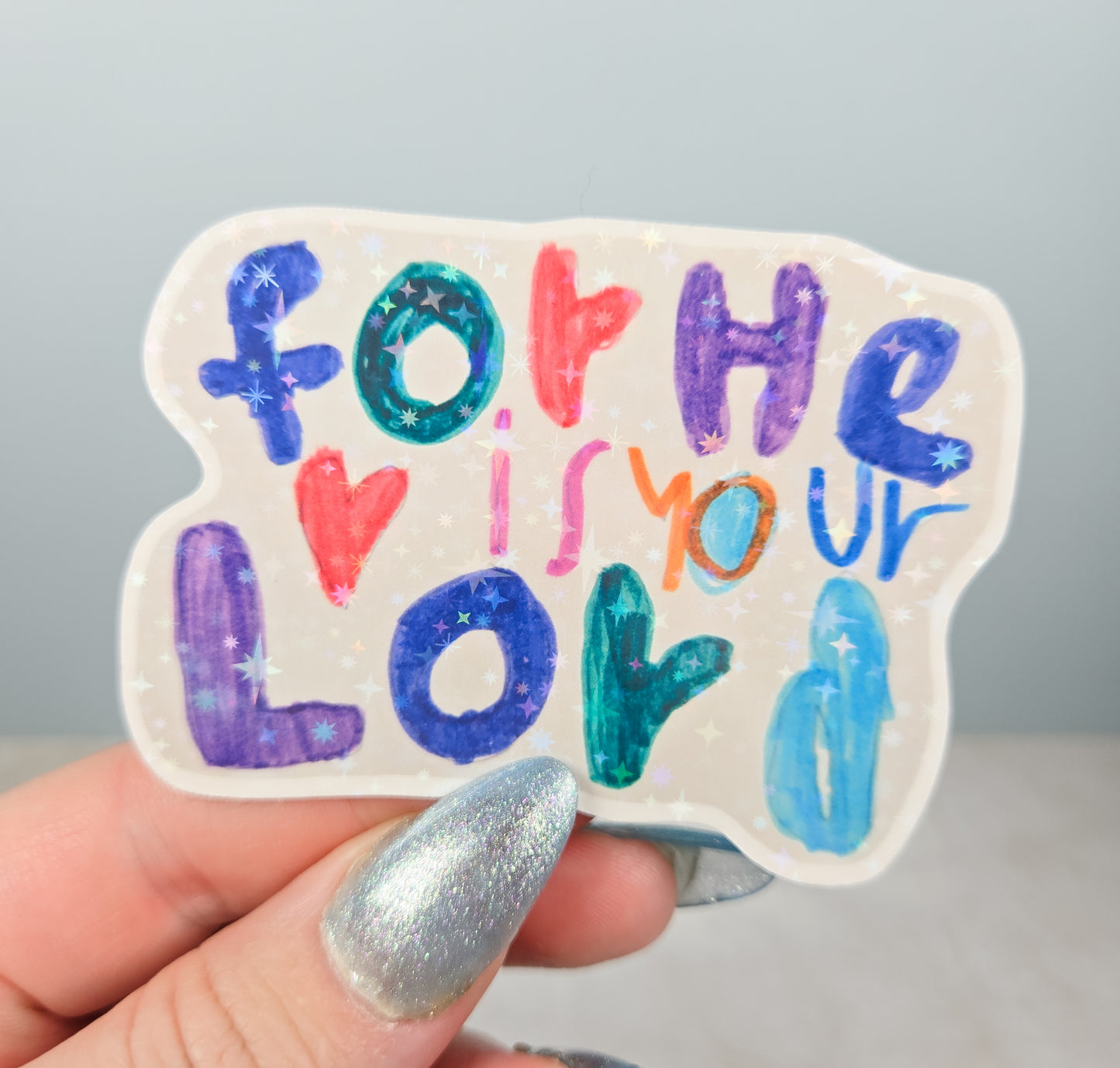 Kid's For He Is Your Lord Sticker