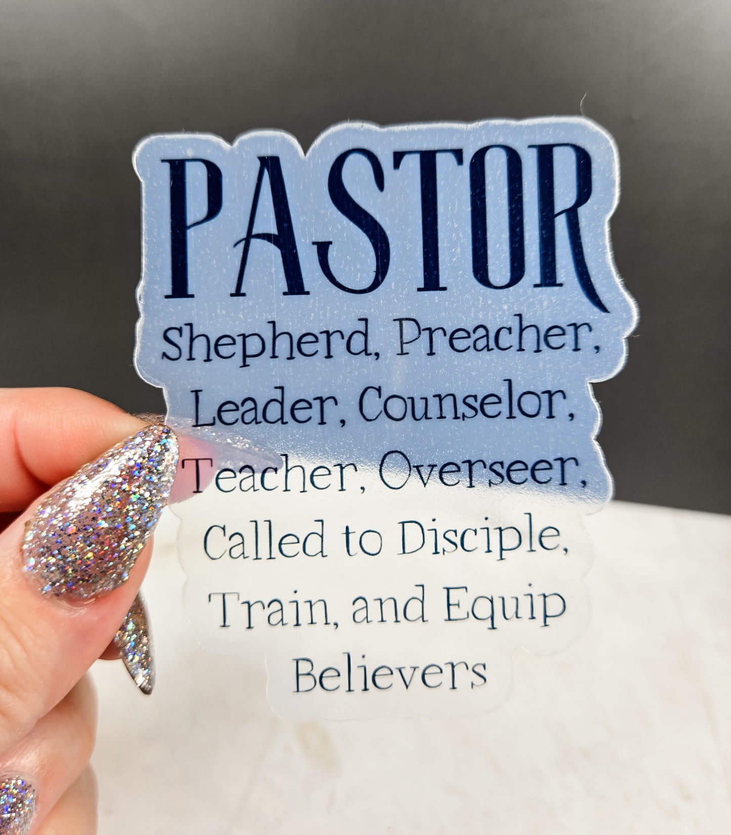 Pastor Transparent Sticker