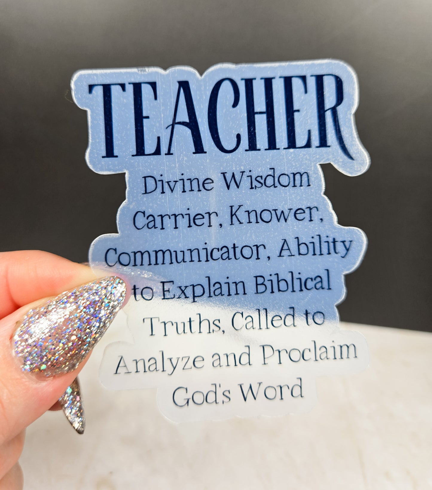 Teacher Transparent Sticker