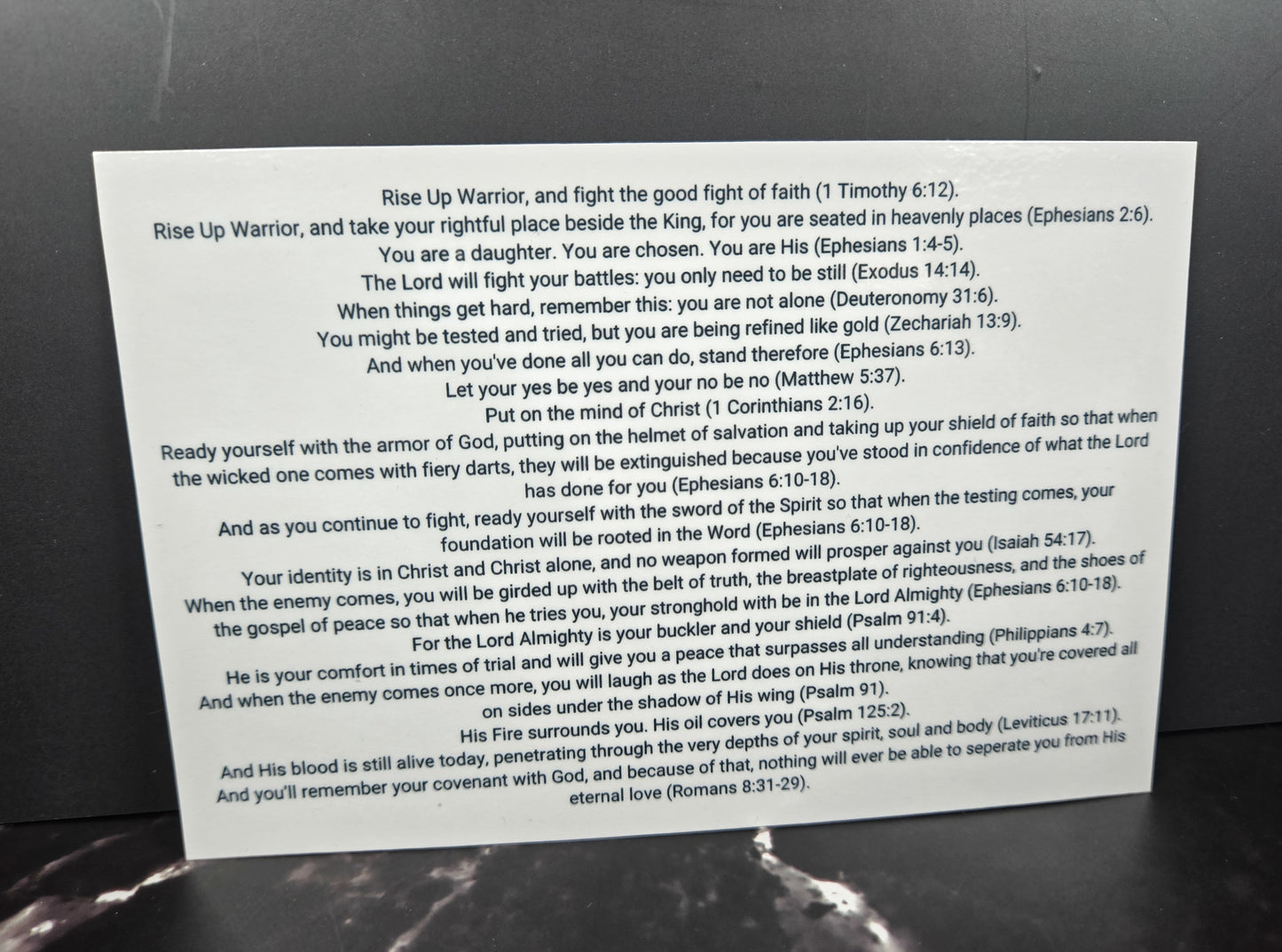 Rise Up Warrior and Fight Declare Card