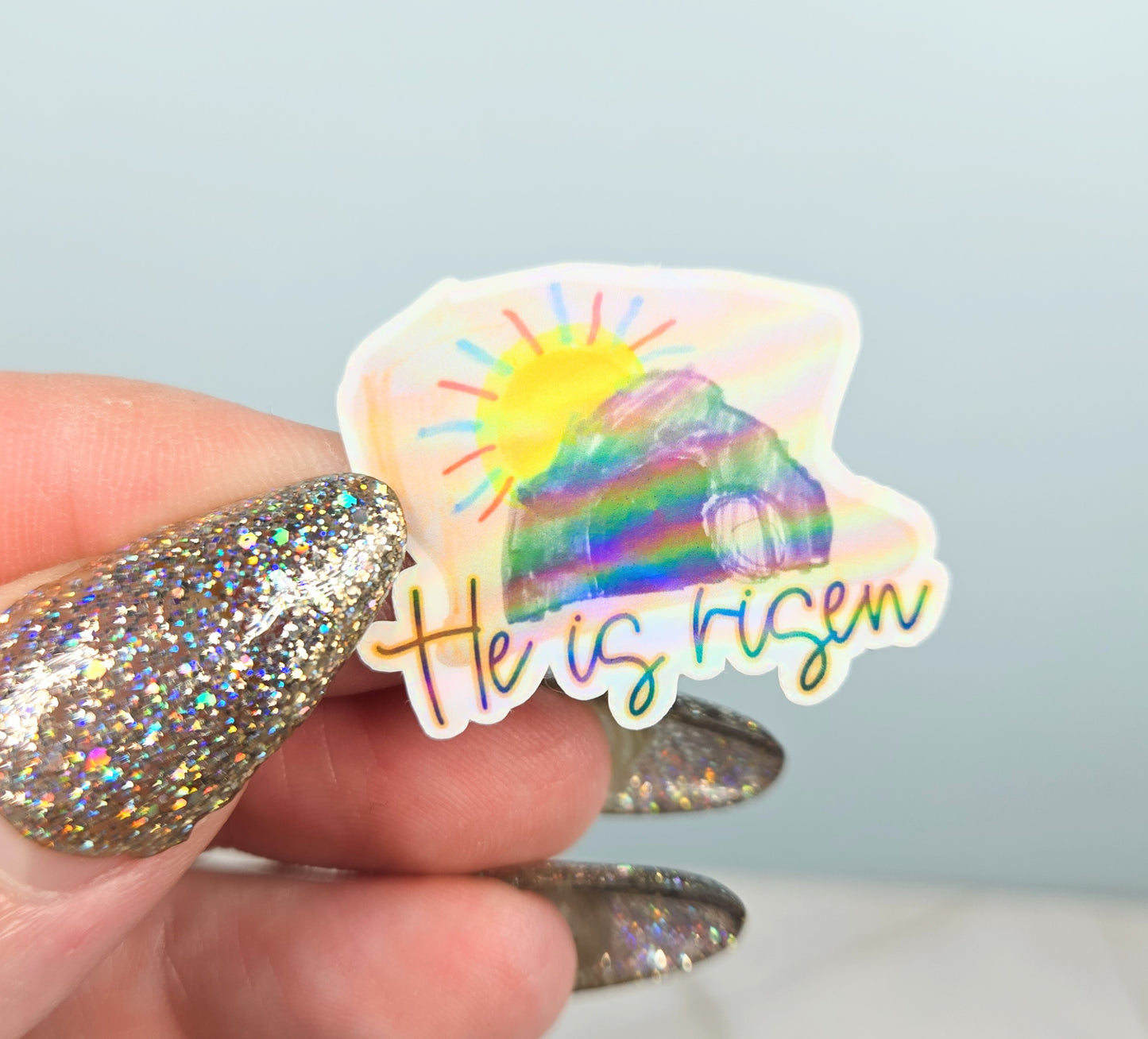 Kid's He is Risen Sticker