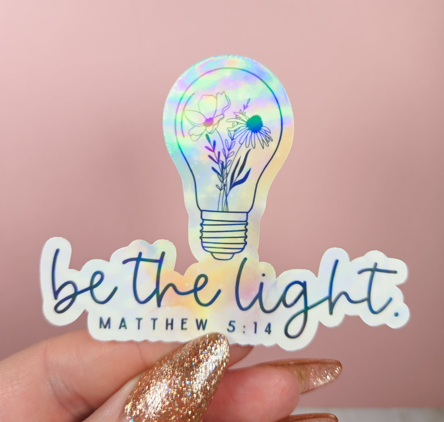 Be the Light Rainbow Sticker