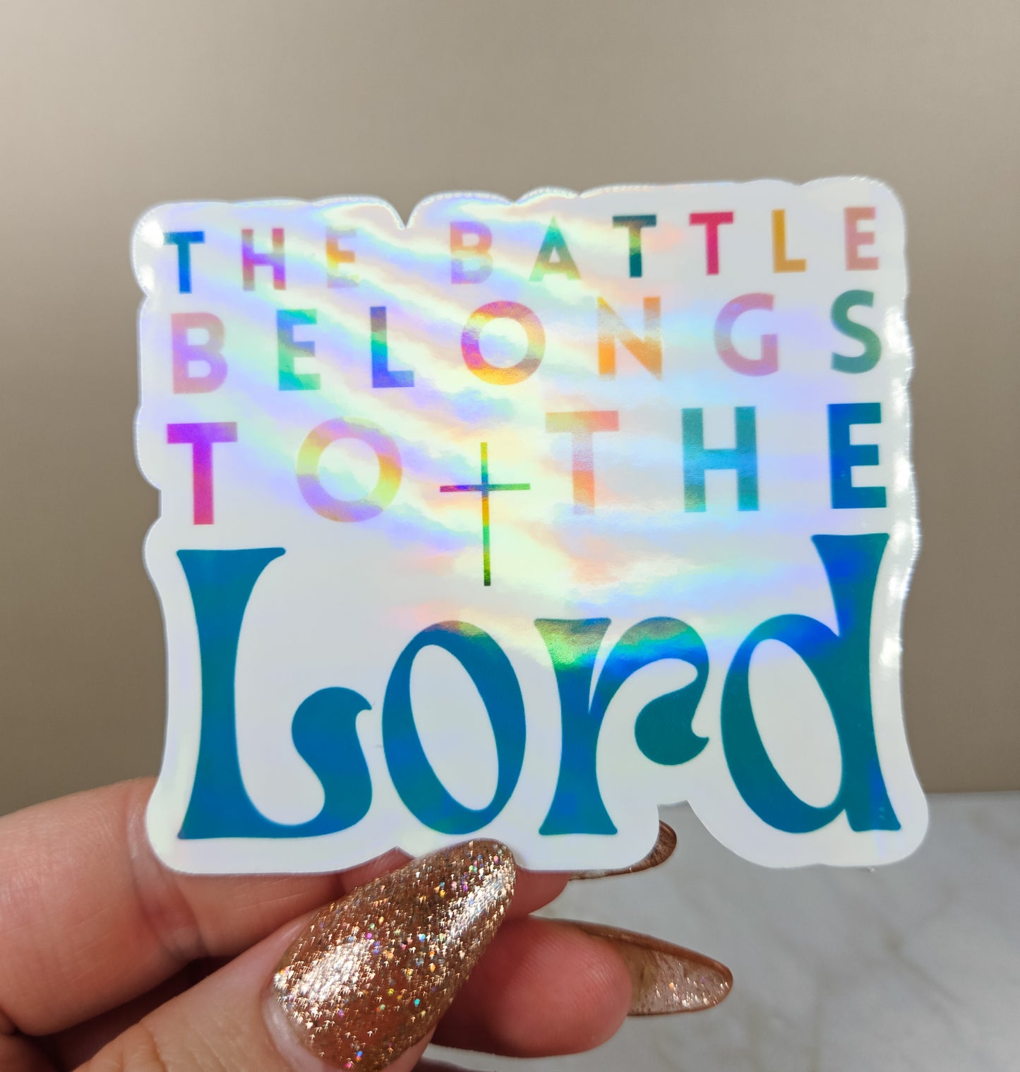 The Battle Belongs to the Lord Sticker