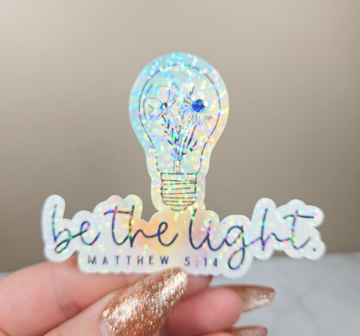 Be the Light Rainbow Sticker