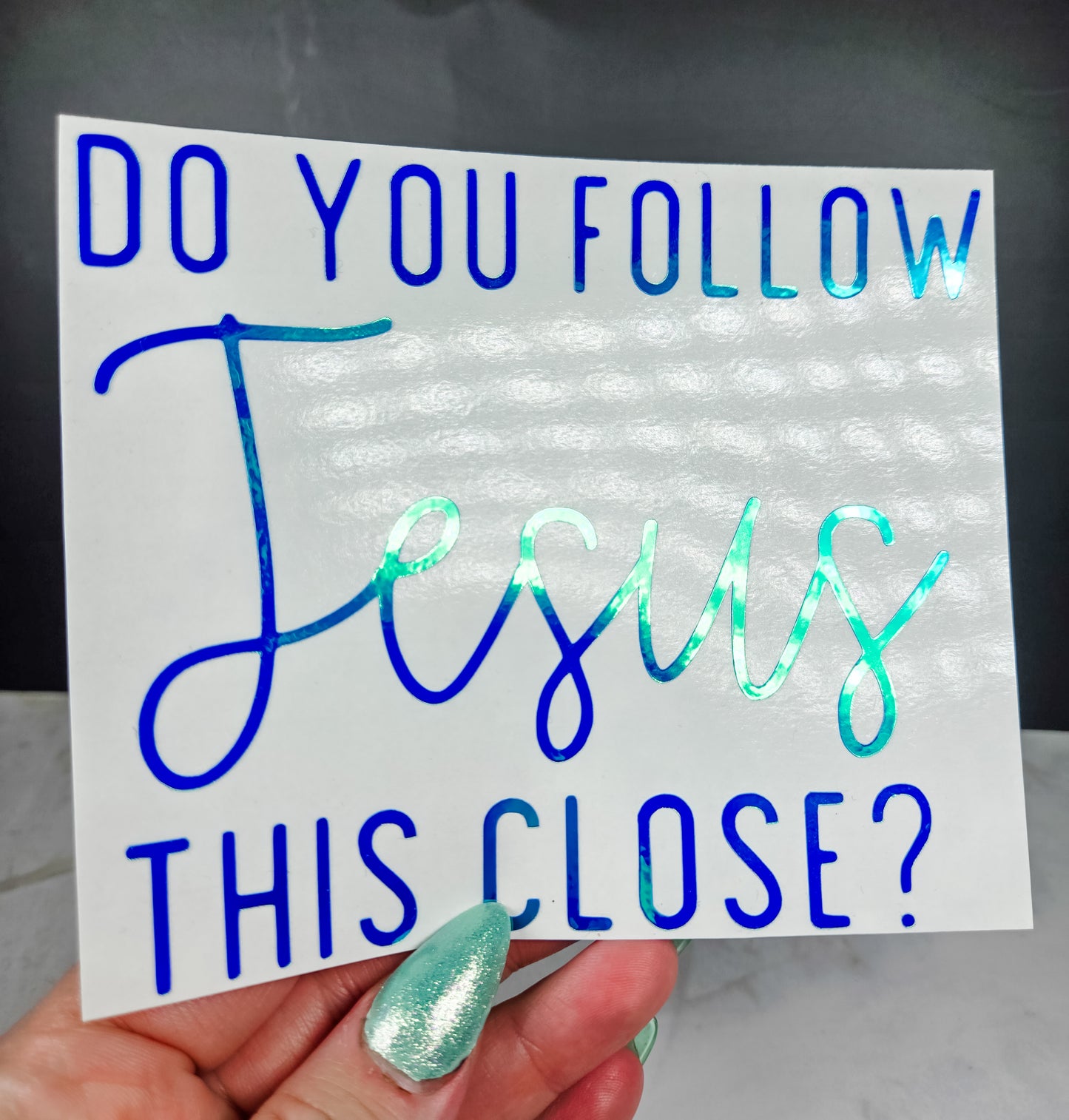 Do You Follow Jesus Car Decal
