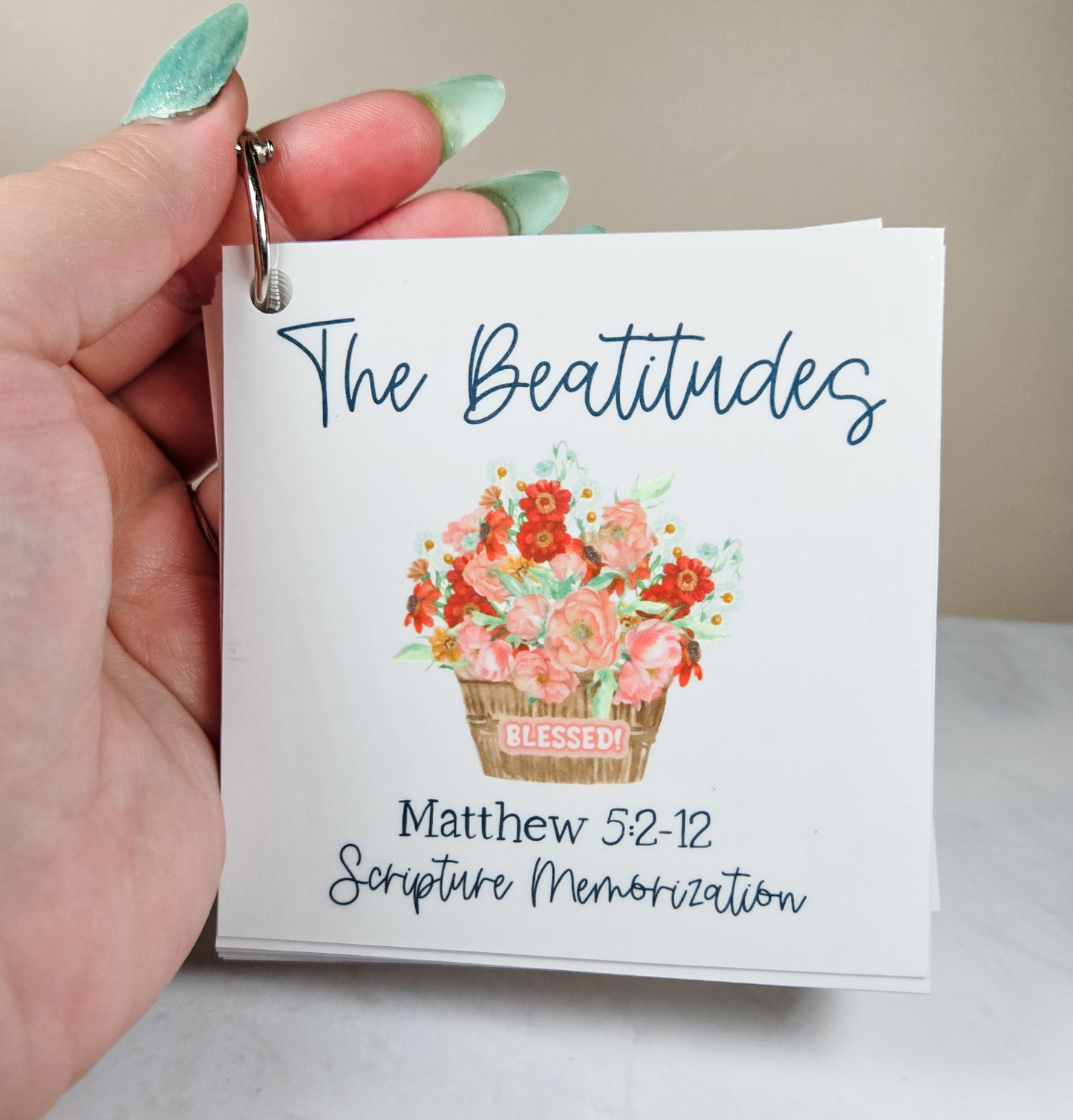 The Beatitudes Scripture Memorization Cards