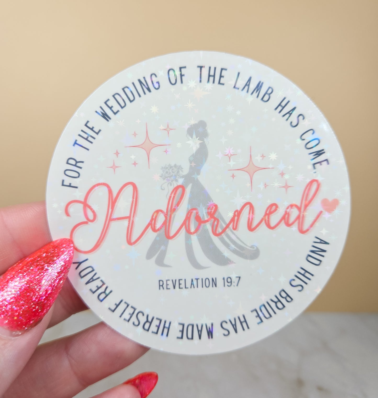 His Bride Adorned Sticker