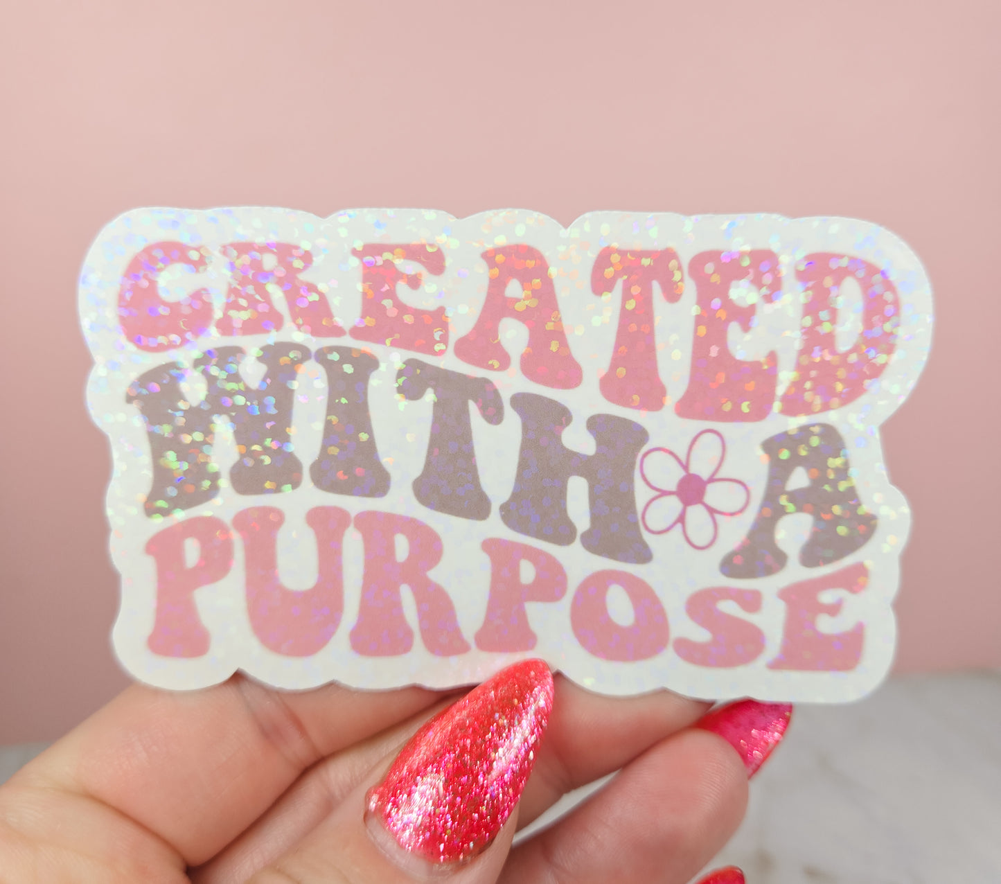 Created with a Purpose Pink Sticker