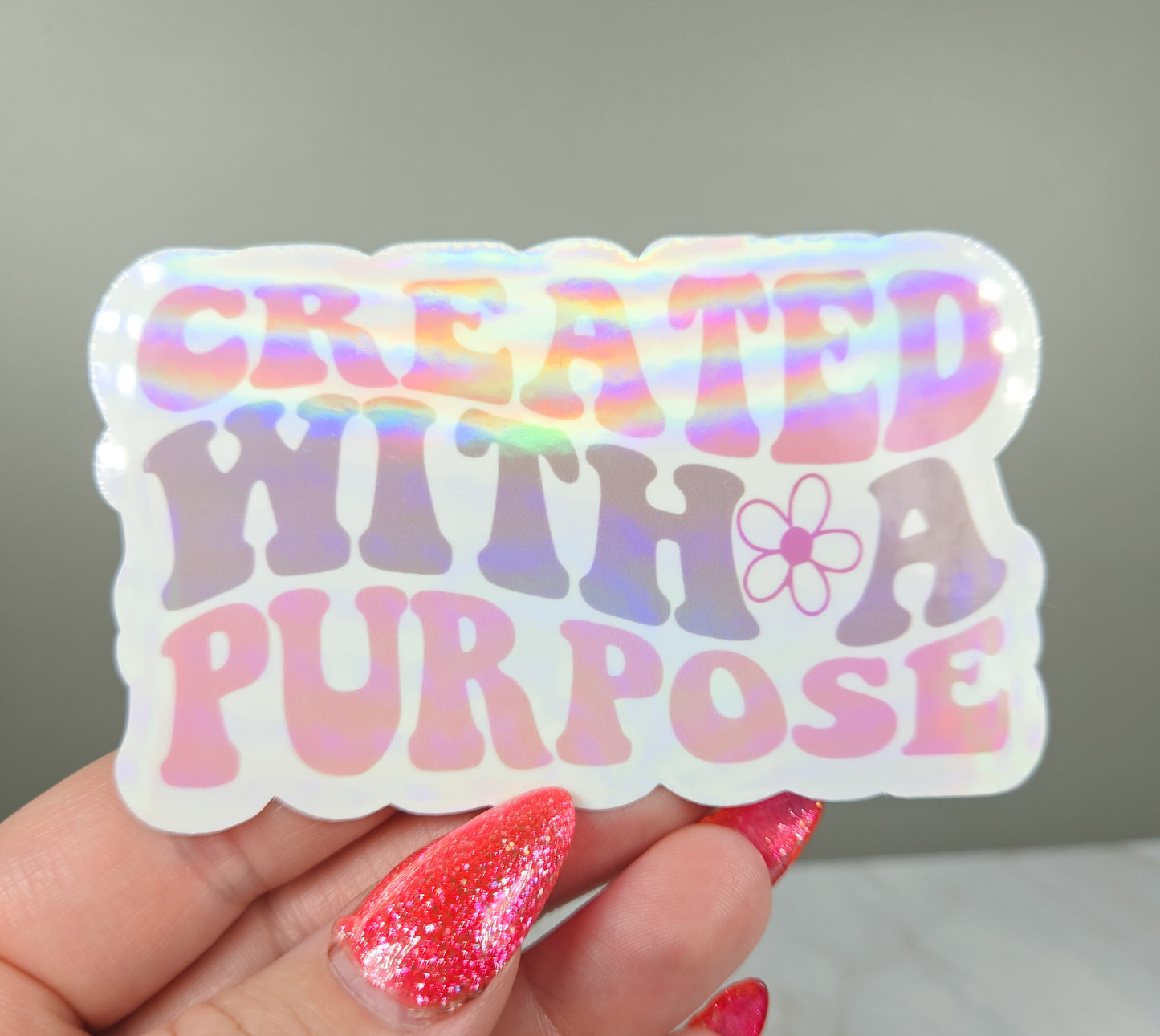Created with a Purpose Pink Sticker