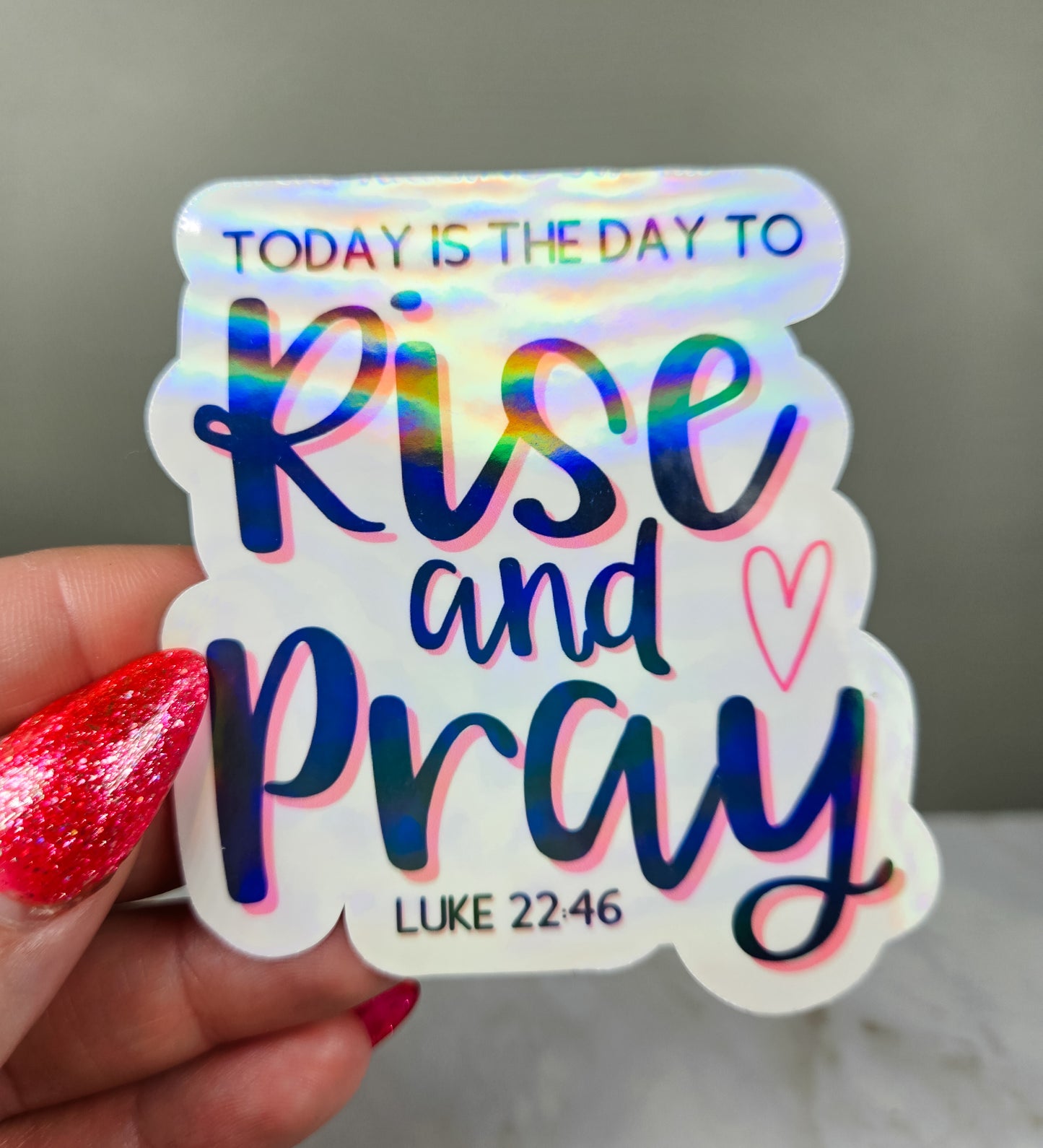 Rise and Pray Pink Sticker