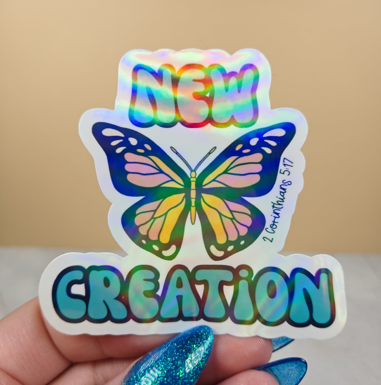 New Creation Blue Sticker