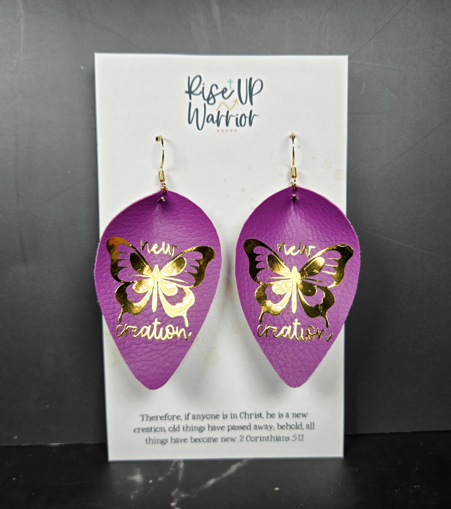 New Creation Custom Color Leaf Earrings