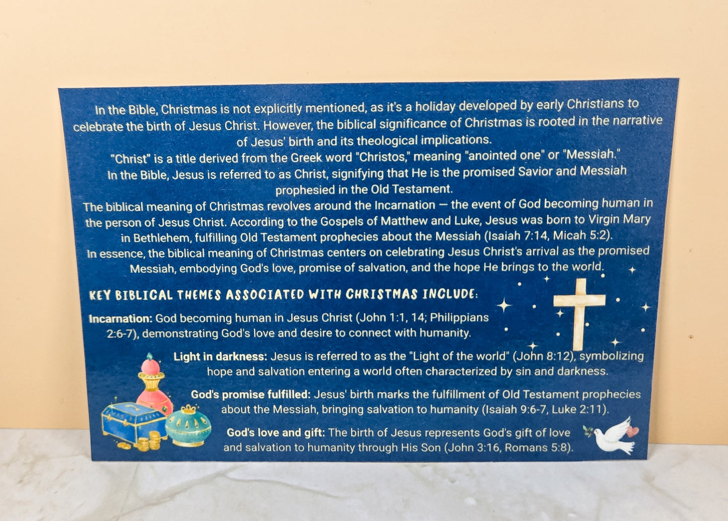 The Biblical Meaning of Christmas Declare Card