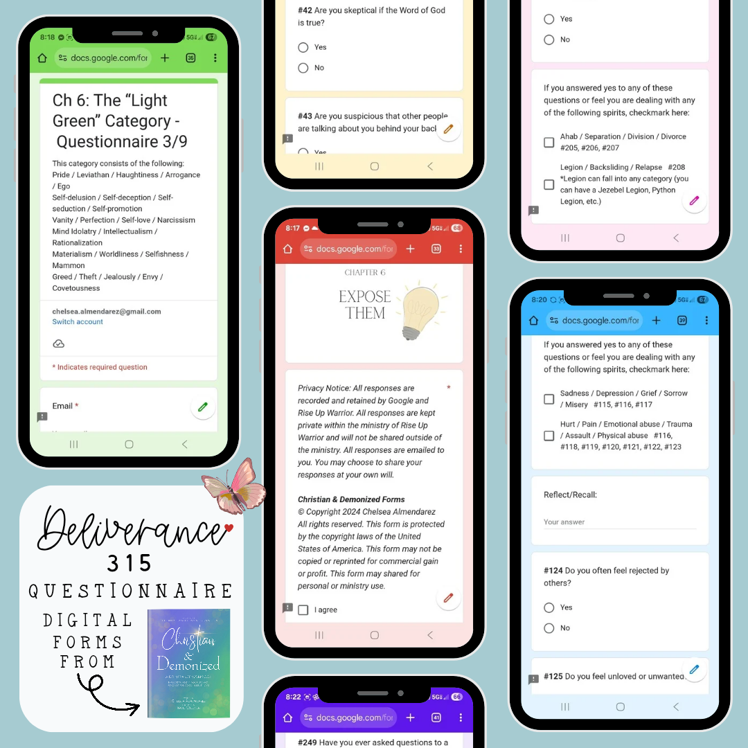 Deliverance Questionnaire Digital Download
