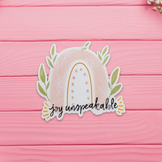 Joy Unspeakable Rainbow Sticker