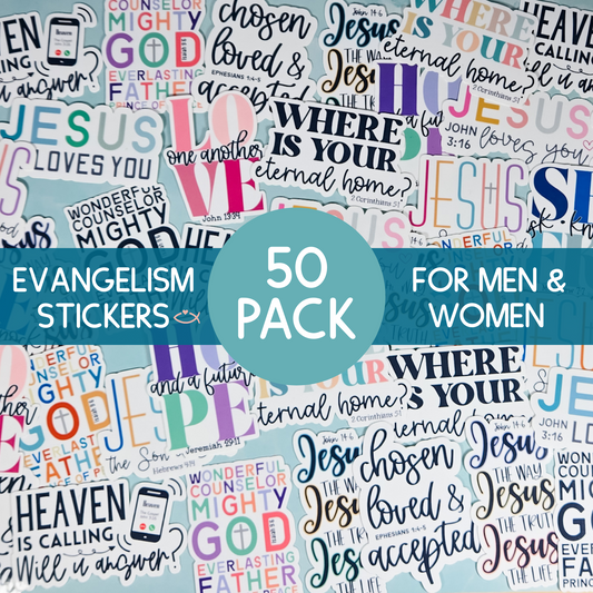 50 Pack Evangelism Stickers
