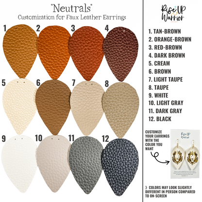 New Creation Custom Color Leaf Earrings