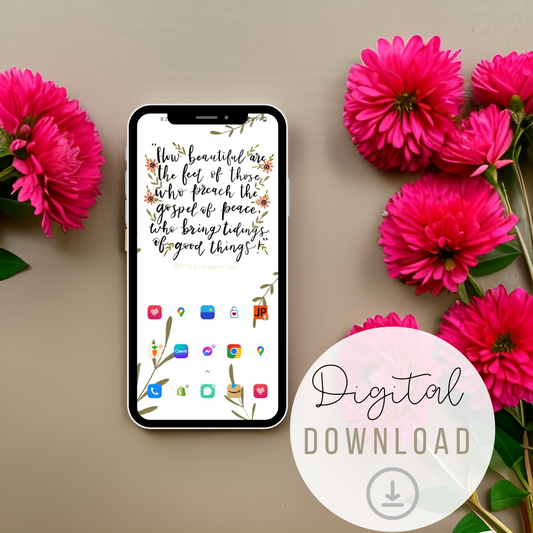 How Beautiful Are The Feet Phone Background Digital Download