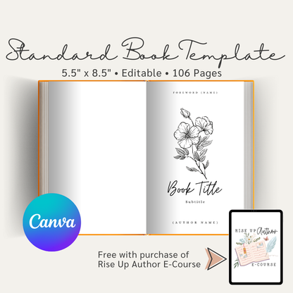 Standard Book Template for Canva (Editable)