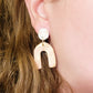 Clay Pink & Gold Rainbow Earrings