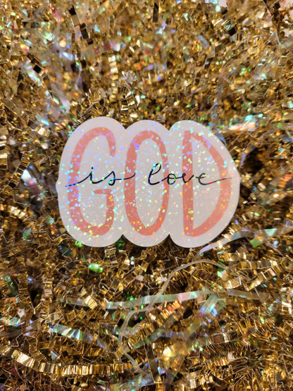 Holographic God is Love Sticker