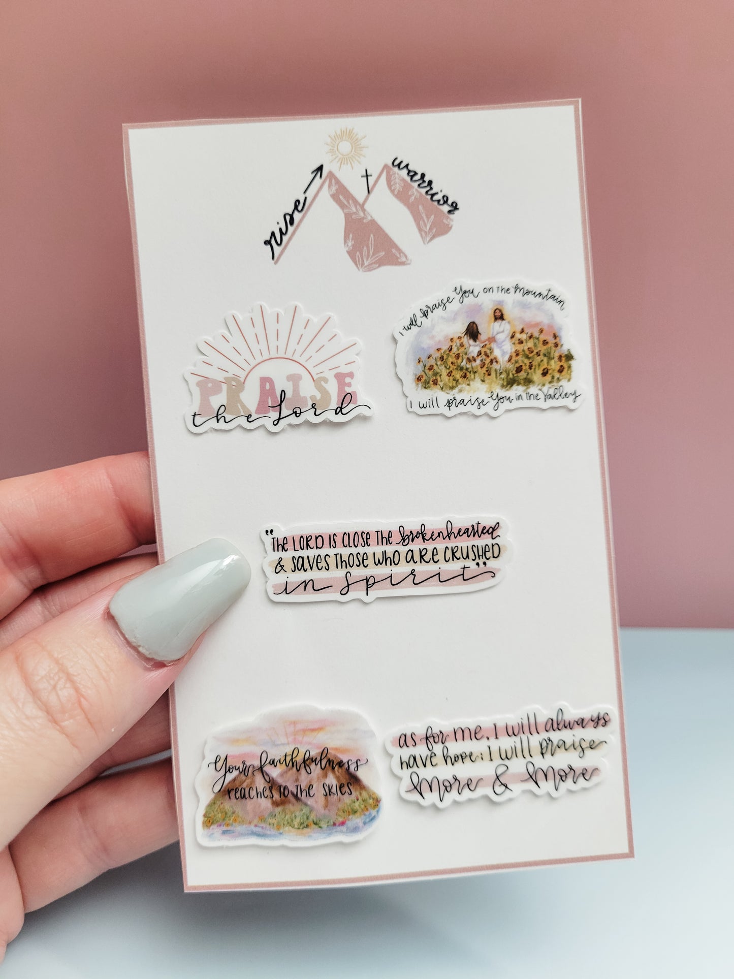 I Will Praise You 5pk Mini Stickers