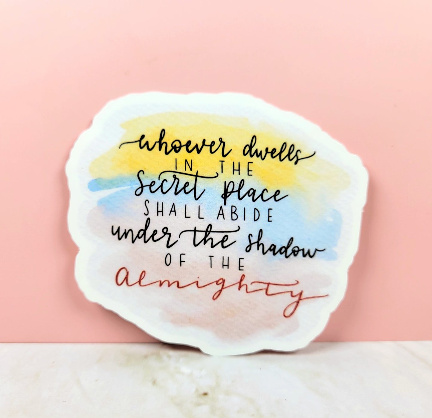 Psalm 91 Under His Shadow Sticker