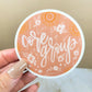 Core Group Pink Floral Circle Sticker