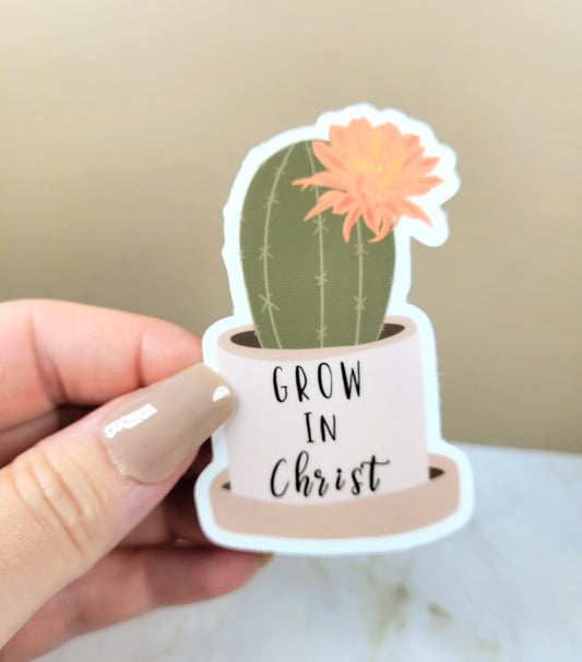 Grow in Christ Sticker