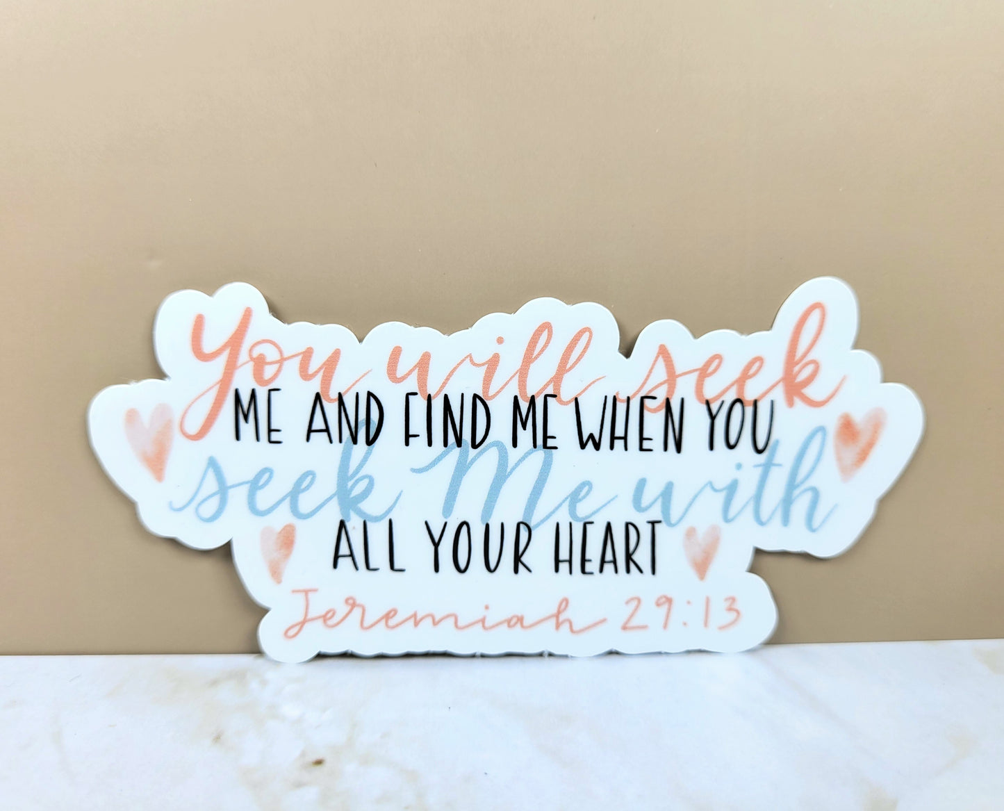 Jeremiah 29:13 Christian Sticker