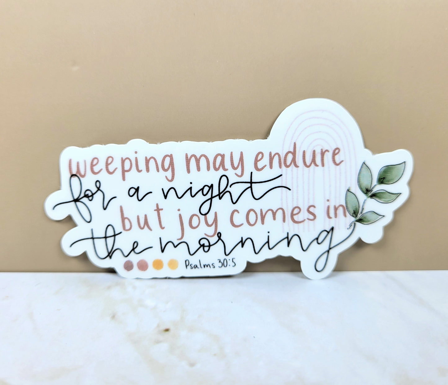 Psalm 30:5 Joy Sticker