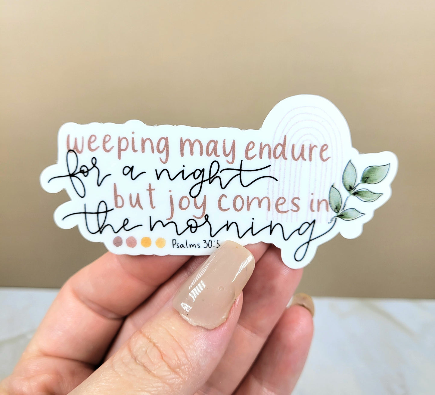 Psalm 30:5 Joy Sticker