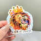Holographic King Lion of Judah Sticker