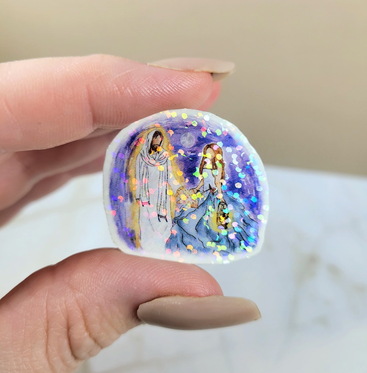 Holographic Bride of Christ Mini Sticker