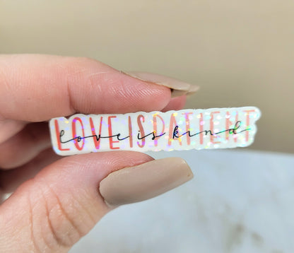 Holographic Love is Mini Sticker