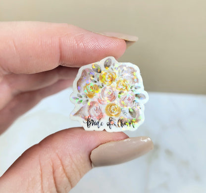 Holographic Bride of Christ Bouquet Mini Sticker