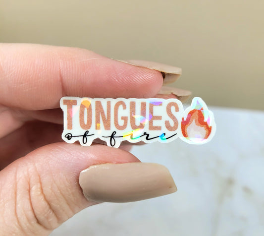 Holographic Tongues of Fire Mini Sticker