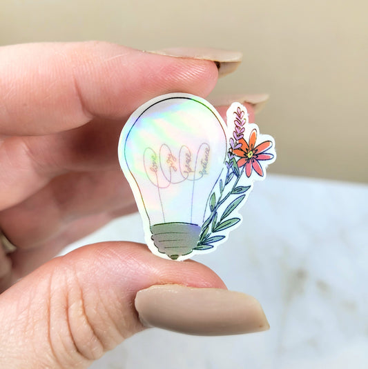 Holographic Fruits of the Spirit Light Bulb Mini Sticker