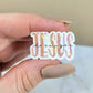 Holographic Jesus Loves You Mini Sticker