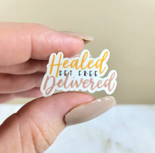 Healed Set Free Delivered Mini Sticker