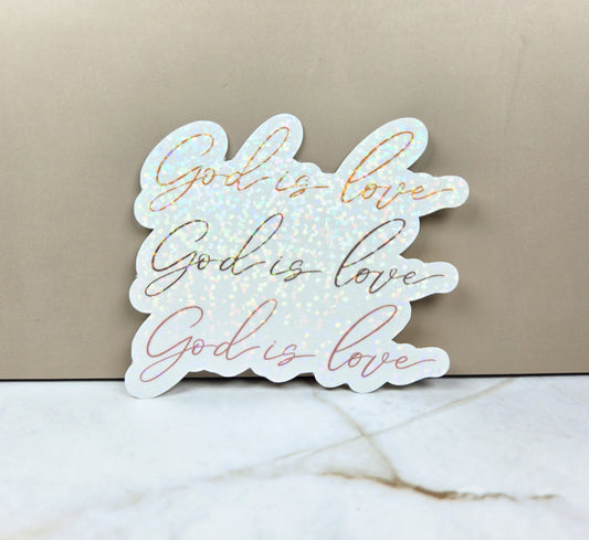 Holographic God is Love Sticker