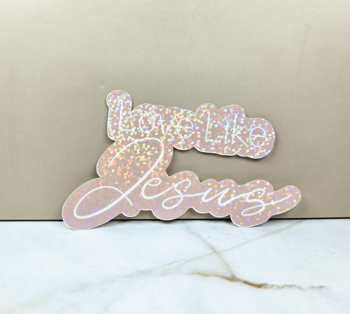 Holographic Love Like Jesus Sticker