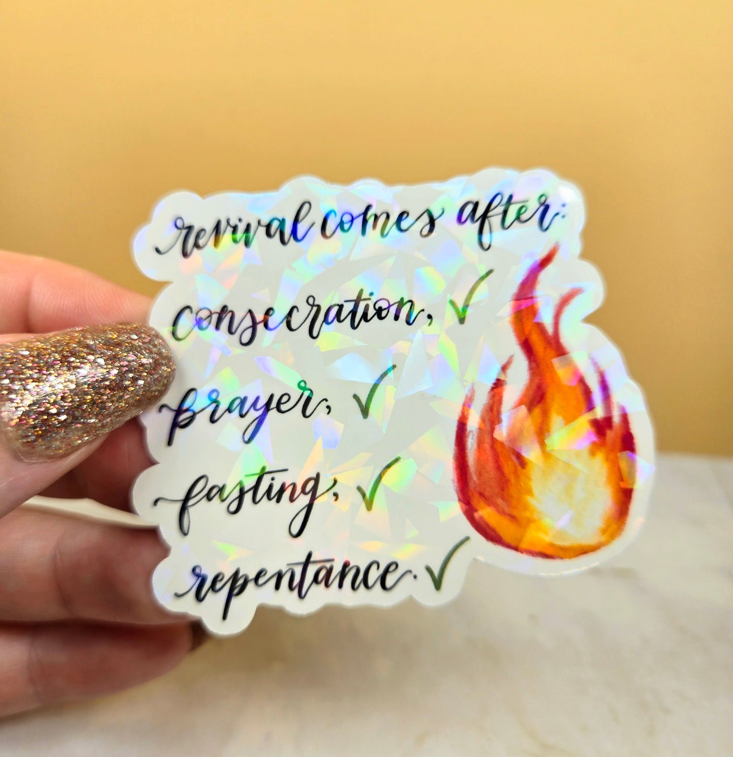 Holographic Revival Checklist Sticker