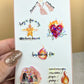 Holographic Revival Fire 5pk Mini Stickers