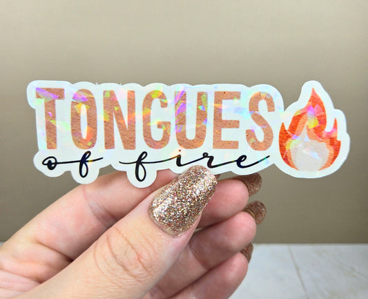 Holographic Tongues of Fire Sticker