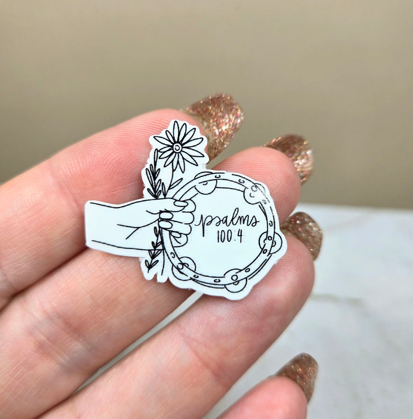 Psalms 100:4 Praise Mini Sticker